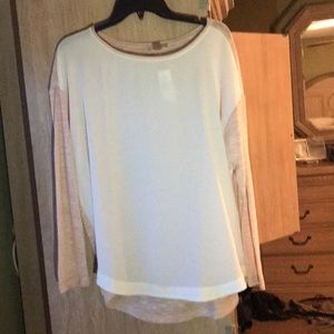 White and pink long sleeve